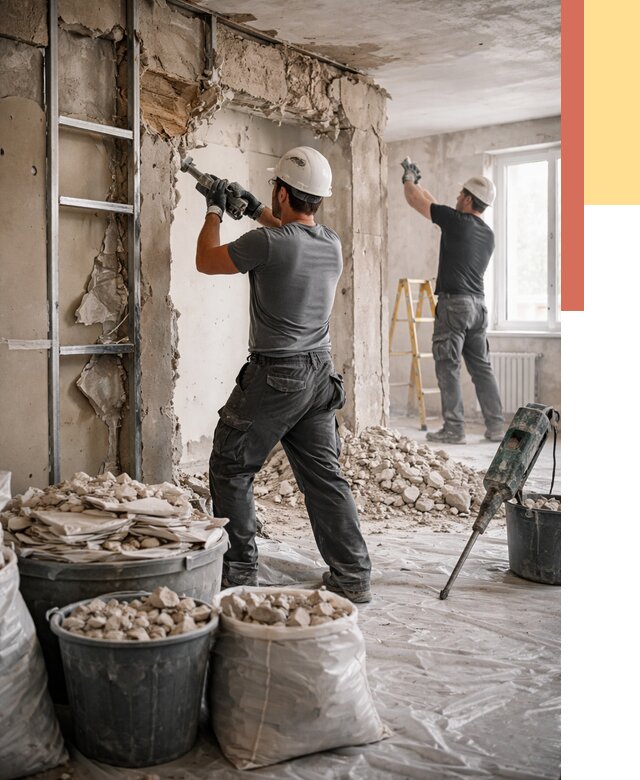 Демонтажные работы в Троицке от 2784 руб. — услуги и цена под ключ | ОТДЕЛОЧНИК-Трц