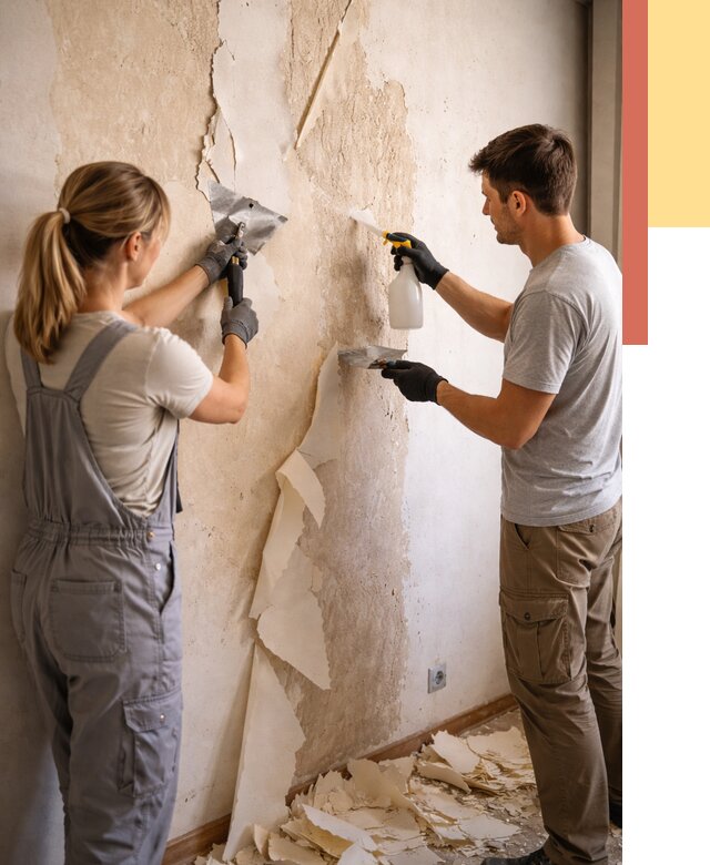 Снятие старых обоев в Троицке от 5413 руб. под ключ недорого | ОТДЕЛОЧНИК-Трц