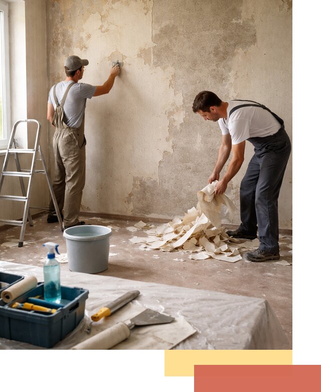 Снятие старых обоев в Троицке быстро и качественно