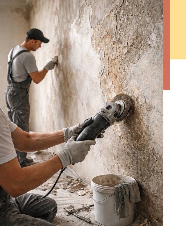 Снятие и удаление краски со стен в Троицке от 2165 руб. — ОТДЕЛОЧНИК-Трц