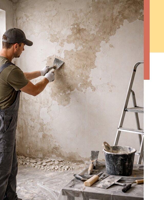 Снятие старой шпаклевки в Троицке от 1908 руб. — быстро и недорого | ОТДЕЛОЧНИК-Трц