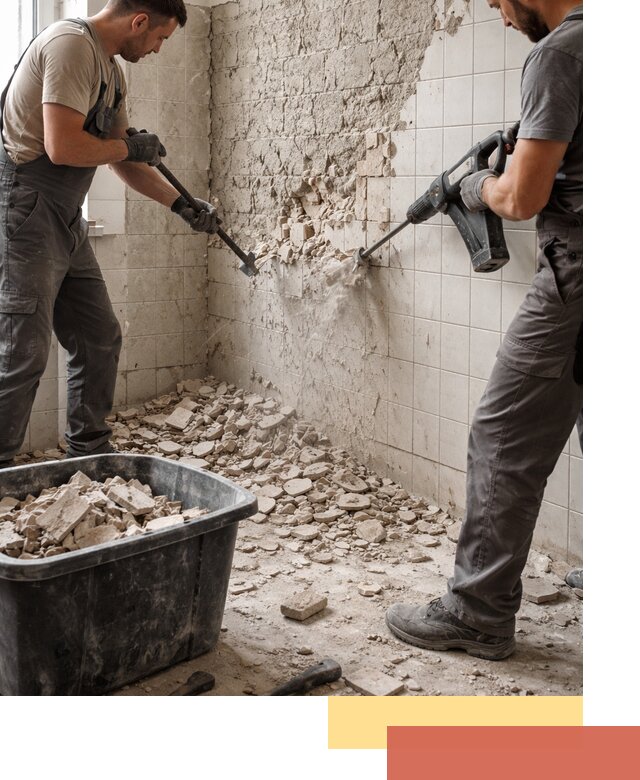 Демонтаж плитки со стен в Троицке быстро и аккуратно