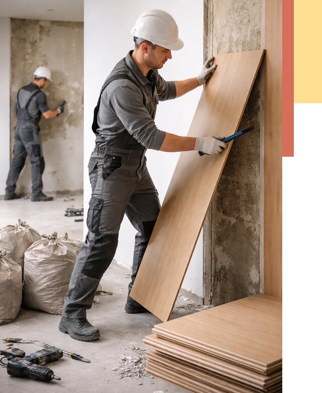 Демонтаж стеновых панелей в Троицке от 3609 руб. за м² быстро и недорого | ОТДЕЛОЧНИК-Трц