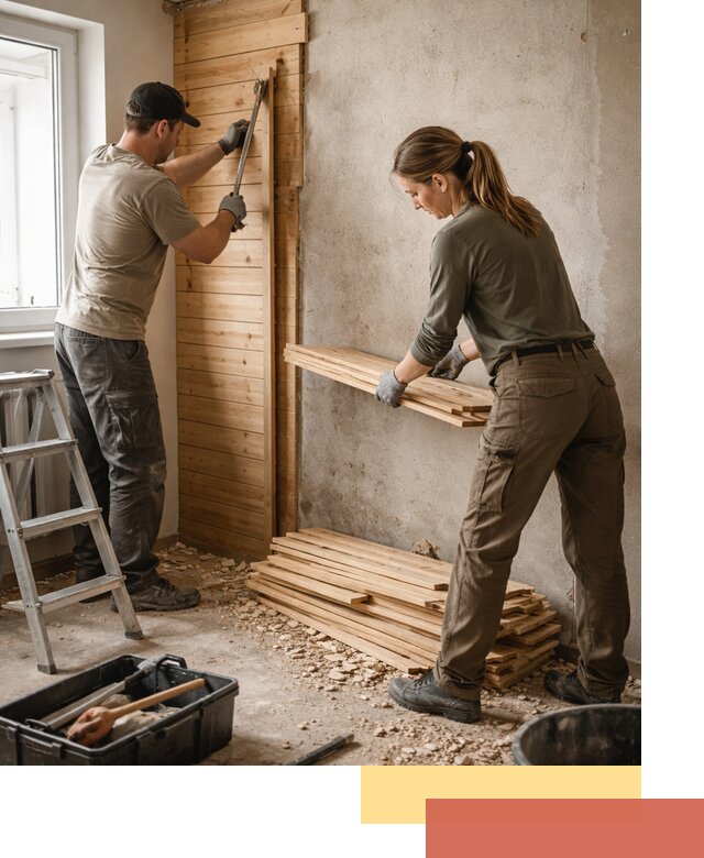 Демонтаж вагонки со стен в Троицке — профессиональный демонтаж