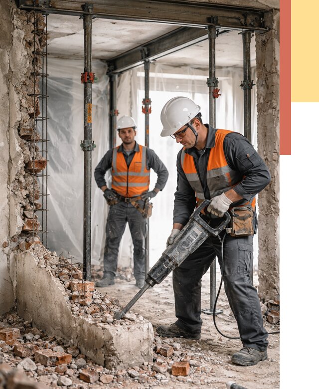 Снос несущих стен в Троицке от 10569 руб. — демонтаж несущей стены под ключ | ОТДЕЛОЧНИК-Трц