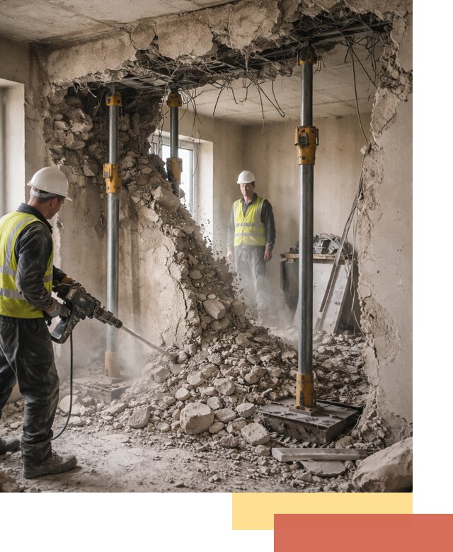 Снос несущих стен в Троицке с гарантией безопасности и качества