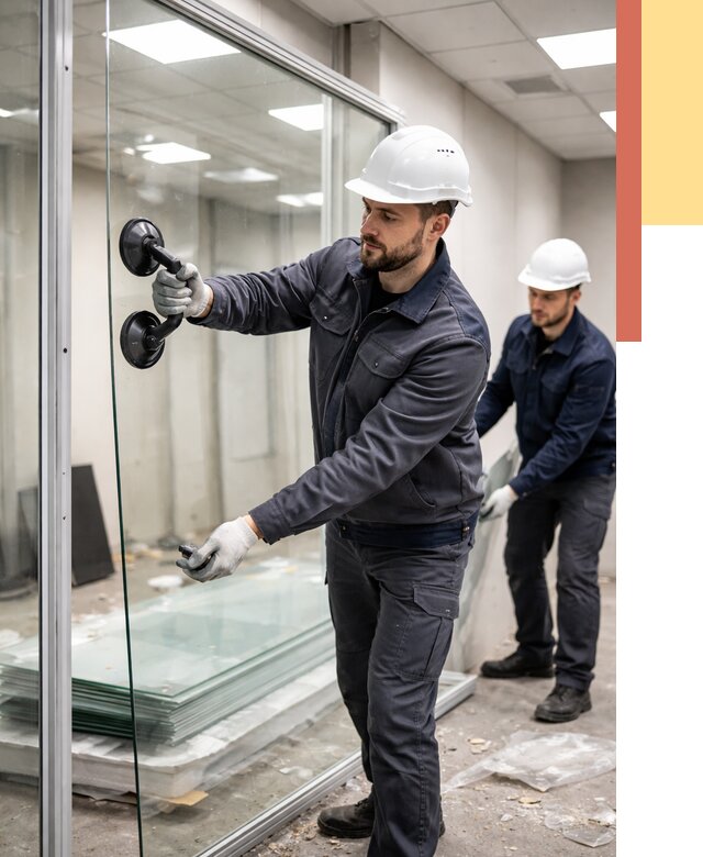 Демонтаж стеклянных перегородок в Троицке от 3300 руб. — быстро и недорого | ОТДЕЛОЧНИК-Трц