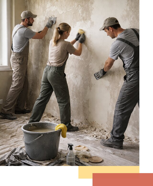 Очистка стен от клея и грунтовки в Троицке качественно и быстро