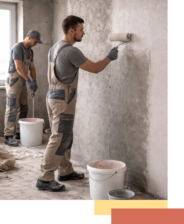 Нанесение бетоноконтакта на стены в Троицке для последующей отделки