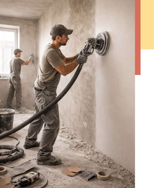 Шлифовка стен в Троицке от 1237 руб/м2 — быстро и недорого | ОТДЕЛОЧНИК-Трц