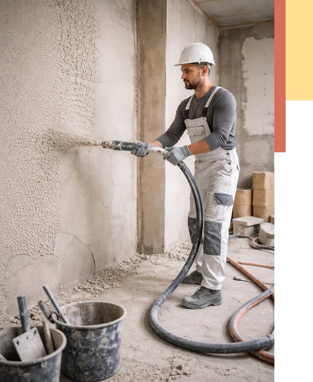 Машинная штукатурка стен в Троицке под ключ от 6702 руб./м2 | ОТДЕЛОЧНИК-Трц