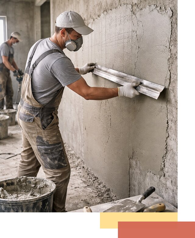 Штукатурка бетонных стен в Троицке качественно и долговечно