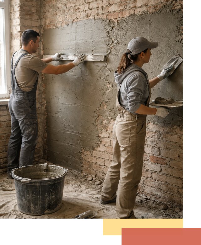 Штукатурка кирпичных стен в Троицке — качественно и надежно