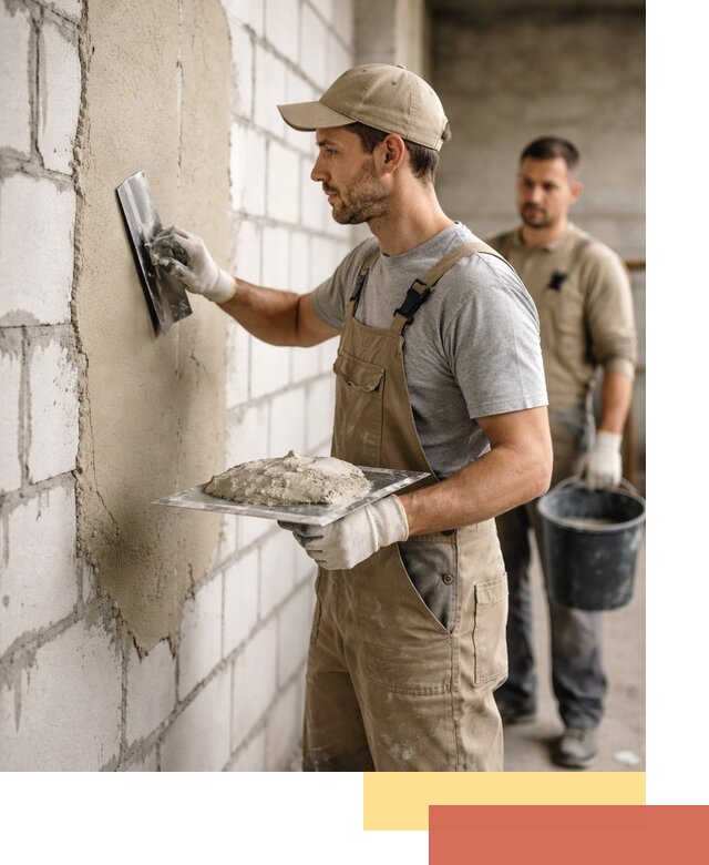 Штукатурка стен из газобетона в Троицке под ключ