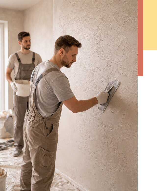 Фактурная штукатурка стен в Троицке от 4331 руб./м² — заказать под ключ | ОТДЕЛОЧНИК-Трц