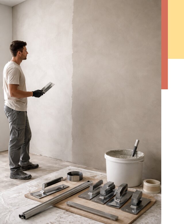 Нанесение микроцемента на стены в Троицке от 3300 руб./м2 под ключ | ОТДЕЛОЧНИК-Трц