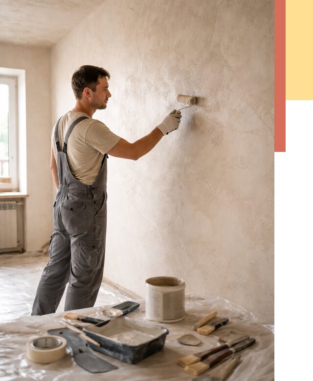 Нанесение лессирующей краски по декоративке в Троицке от 1804 руб. | ОТДЕЛОЧНИК-Трц