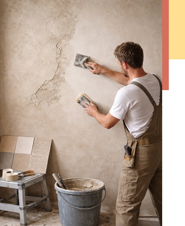 Ремонт декоративной штукатурки в Троицке от 4640 руб. под ключ | ОТДЕЛОЧНИК-Трц