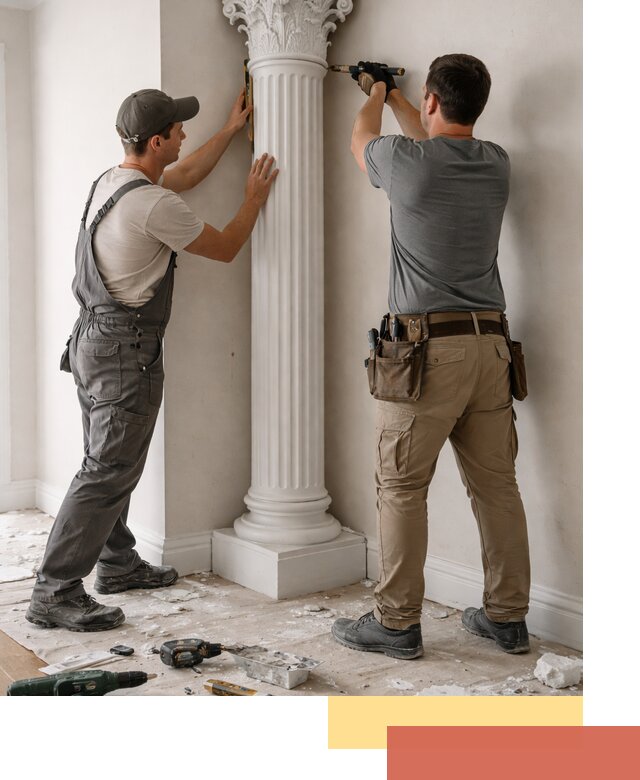 Установка декоративных колонн в Троицке под ключ