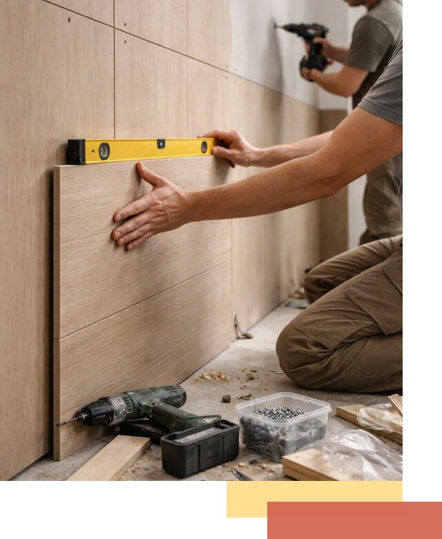 Профессиональный монтаж МДФ панелей на стены в Троицке