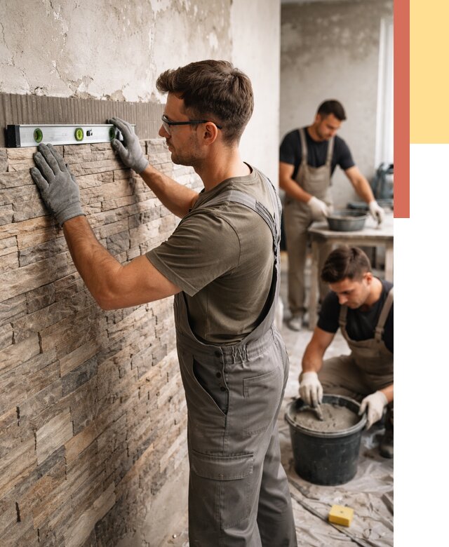 Монтаж искусственного камня в Троицке от 4640 руб. под ключ | ОТДЕЛОЧНИК-Трц