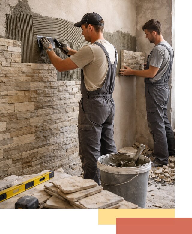 Монтаж искусственного камня в Троицке — облицовка стен и фасадов