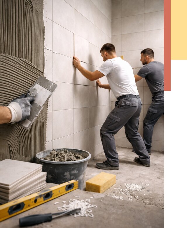 Укладка плитки на стены в Троицке от 876 руб. — качественно и недорого | ОТДЕЛОЧНИК-Трц