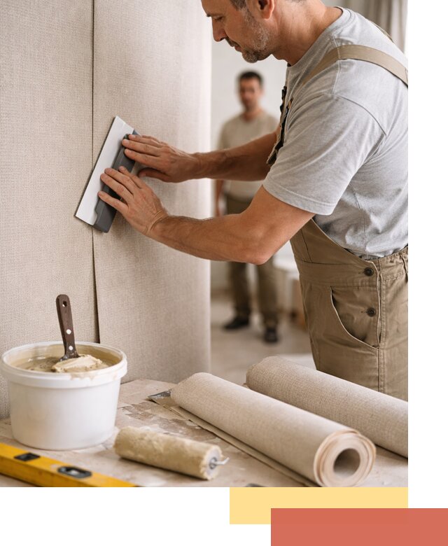 Поклейка текстильных обоев в Троицке профессионально и аккуратно