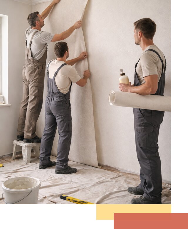 Оклейка стен обоями в Троицке — качественно и профессионально