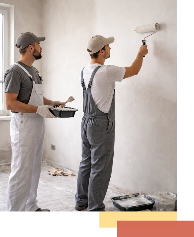 Покраска стен водоэмульсионной краской в Троицке