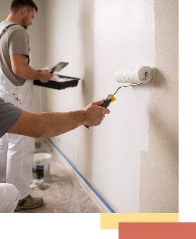 Покраска стен акриловой краской профессионально в Троицке