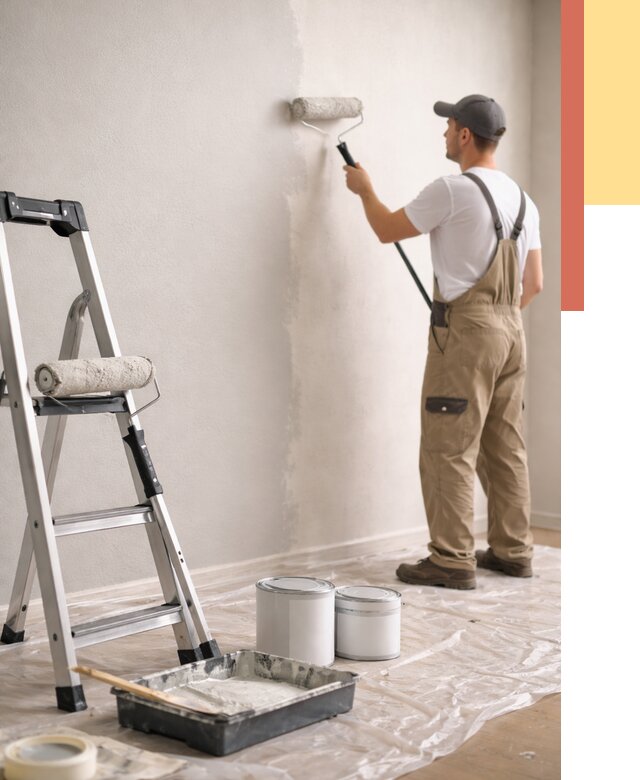 Покраска стен латексной краской в Троицке от 4640 руб. за м2 | ОТДЕЛОЧНИК-Трц