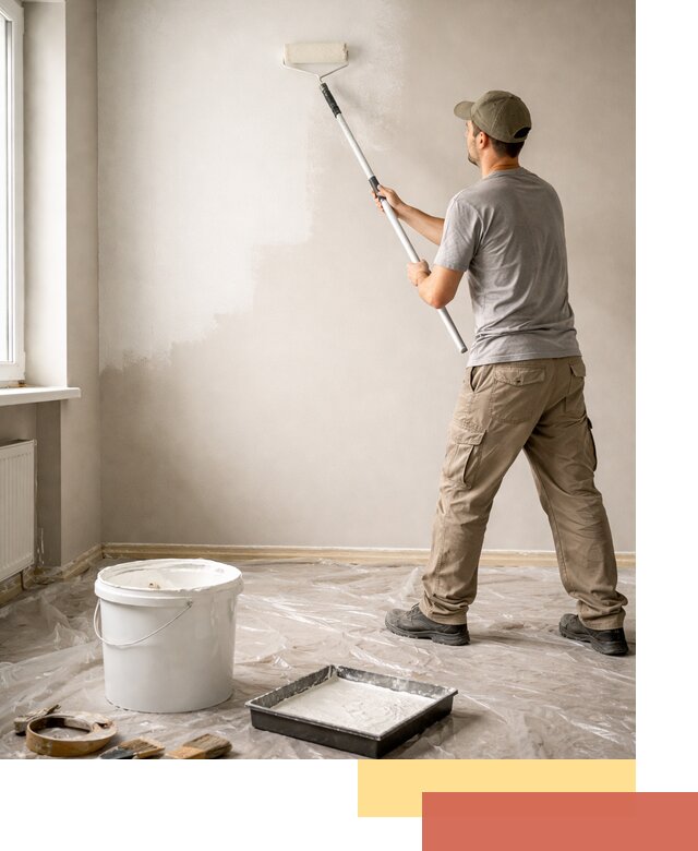 Покраска стен латексной краской в Троицке качественно и быстро