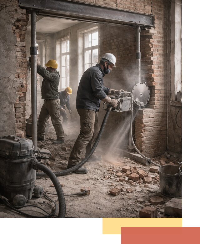 Прорезка проема в стене под дверной или оконный проем в Троицке