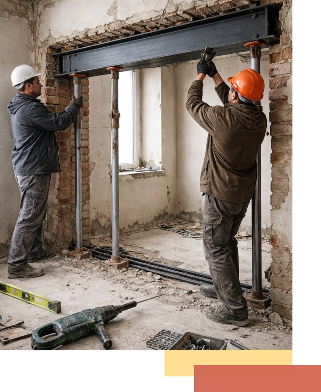 Усиление проема в стене в Троицке для расширения и безопасности