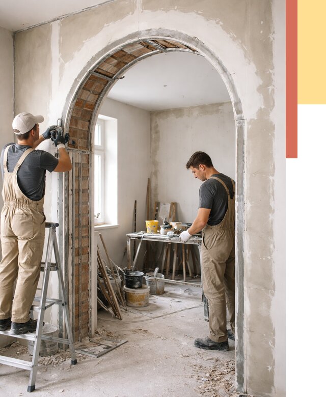 Устройство арочного проема в Троицке от 9795 руб. под ключ — быстро и недорого | ОТДЕЛОЧНИК-Трц