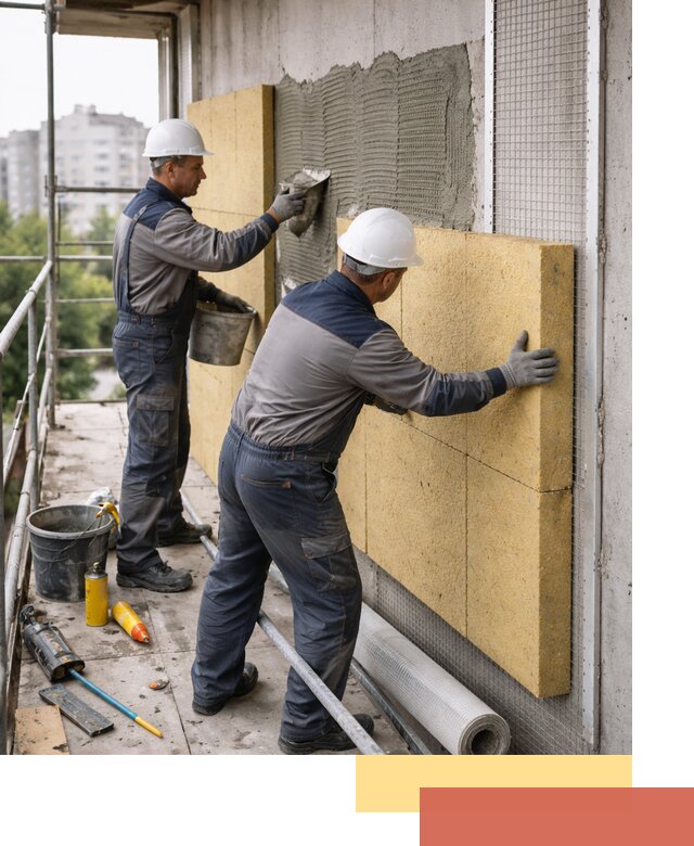 Утепление стен зданий и домов в Троицке качественно и надежно