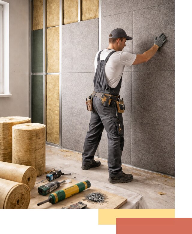 Профессиональная шумоизоляция стен в Троицке для квартиры и офиса