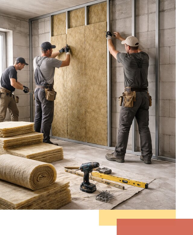 Шумоизоляция перегородок из блоков в Троицке — монтаж и защита шумоизоляцией