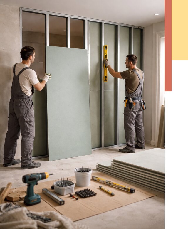 Перегородка из влагостойкого гипсокартона в Троицке от 4949 руб. — монтаж под ключ | ОТДЕЛОЧНИК-Трц