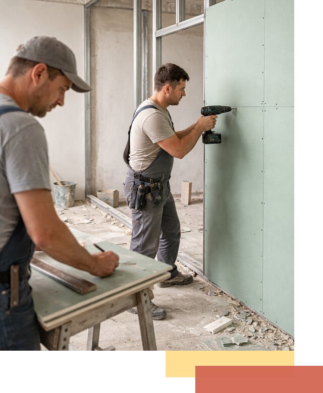 Перегородки из влагостойкого гипсокартона под ключ в Троицке