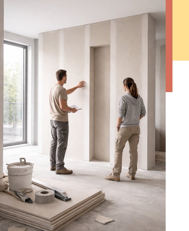 Зонирующая перегородка из гипсокартона в Троицке от 2887 руб. под ключ | ОТДЕЛОЧНИК-Трц