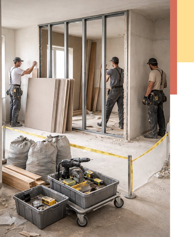 Перенос гипсокартонной перегородки в Троицке под ключ от 4640 руб. | Демонтаж и монтаж – ОТДЕЛОЧНИК-Трц