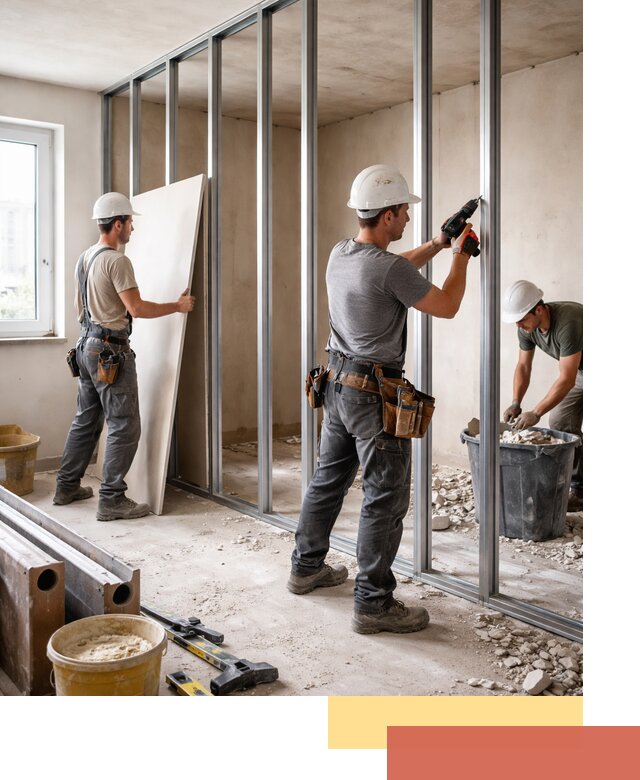 Перенос гипсокартонной перегородки в Троицке профессионально и быстро