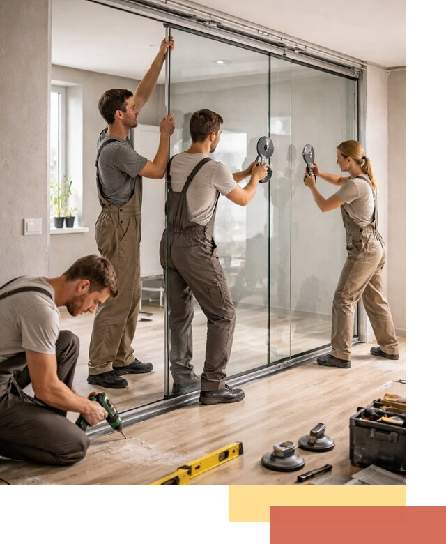 Изготовление стеклянных перегородок на заказ в Троицке