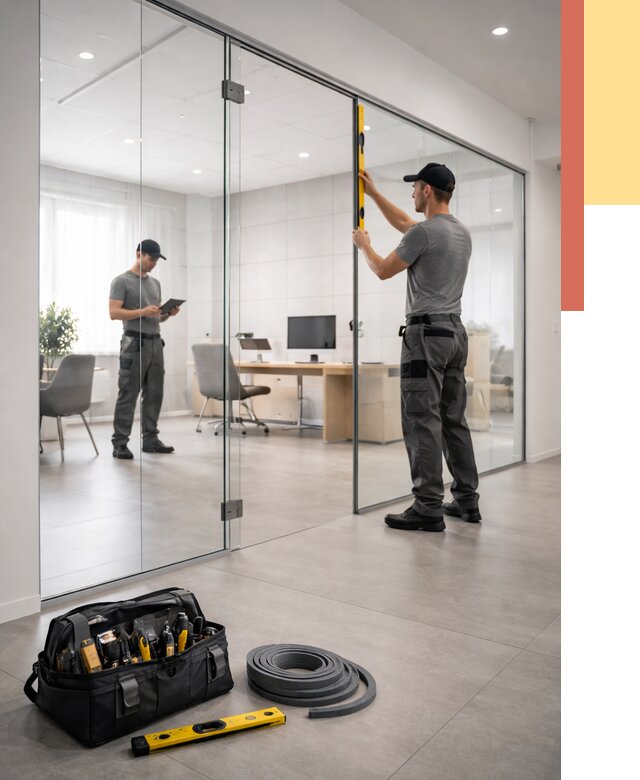 Цельностеклянные перегородки под ключ в Троицке от 9795 руб. — монтаж и цены | ОТДЕЛОЧНИК-Трц