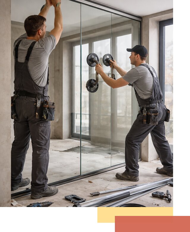 Цельностеклянные перегородки под ключ в Троицке