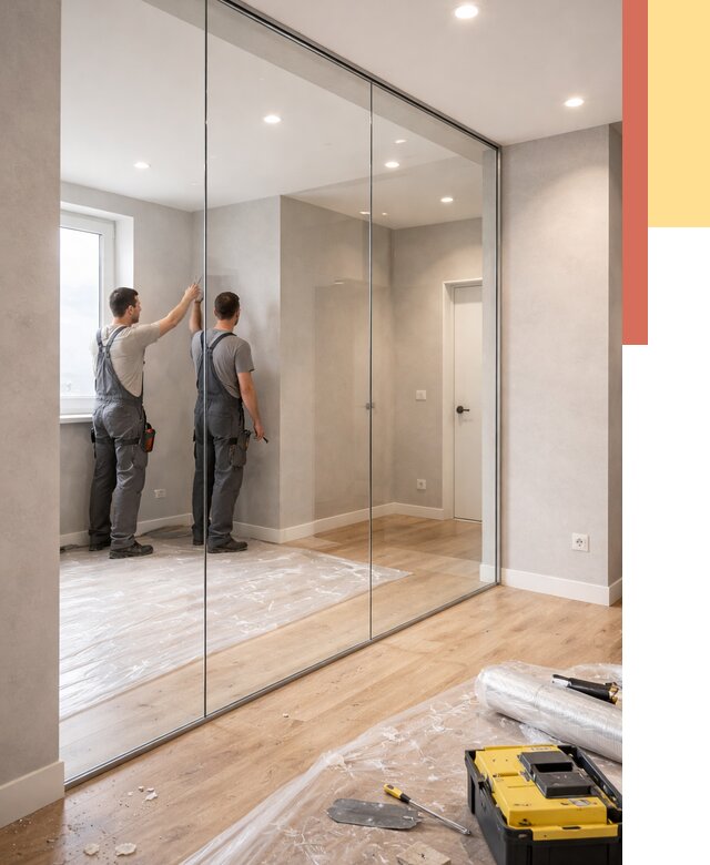 Безрамные стеклянные перегородки в Троицке — монтаж от 9795 руб. | ОТДЕЛОЧНИК-Трц