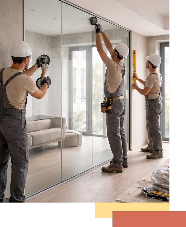 Перегородки из закаленного стекла в Троицке для офисов и квартир