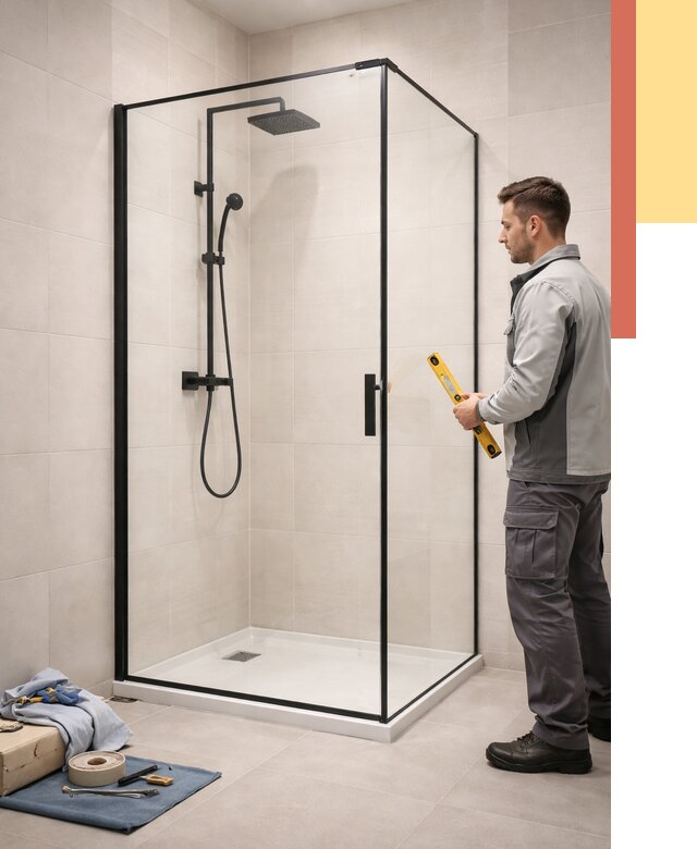 Стеклянные перегородки для душа в Троицке от 12889 руб. | Монтаж под ключ — ОТДЕЛОЧНИК-Трц